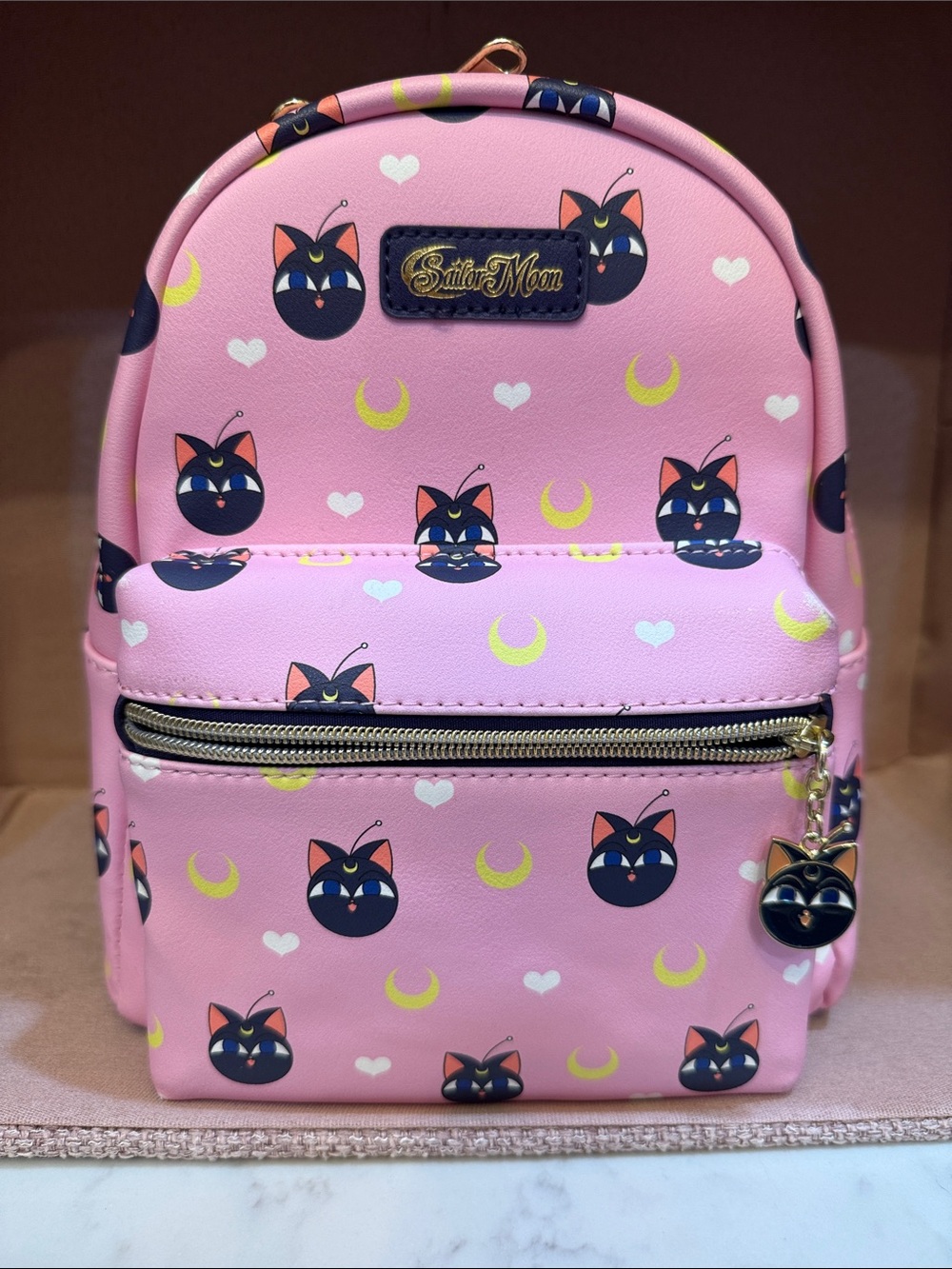 Pink Luna Pattern Mini Backpack